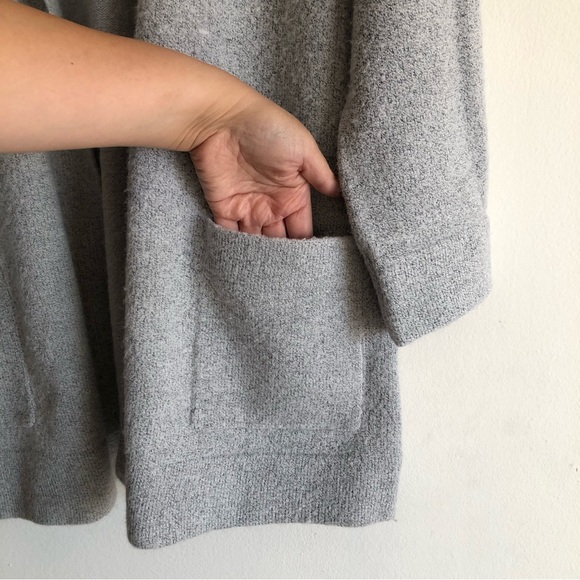 Thread & Supply Vita Light Gray Long Open Jacket - Size XL - Women's Winter Coat - Picture 5 of 10